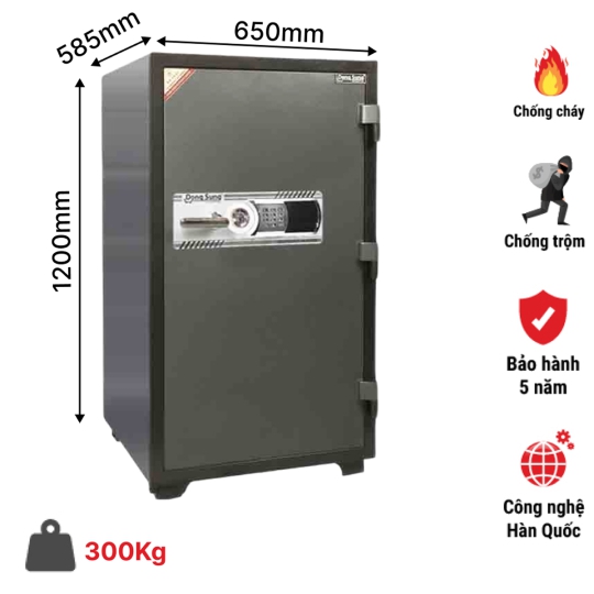 Két Sắt Văn Phòng DS120E khóa điện tử Hàn Quốc 
