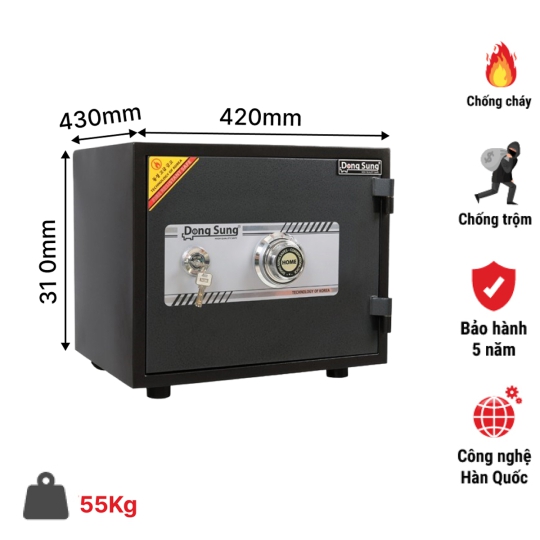 Két sắt DS32C Khóa cơ -Bảo Vệ An Toàn, An Tâm Tuyệt Đối!