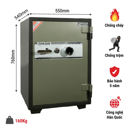 Két sắt DS76C Khóa cơ Bảo Vệ An Toàn, An Tâm Tuyệt Đối