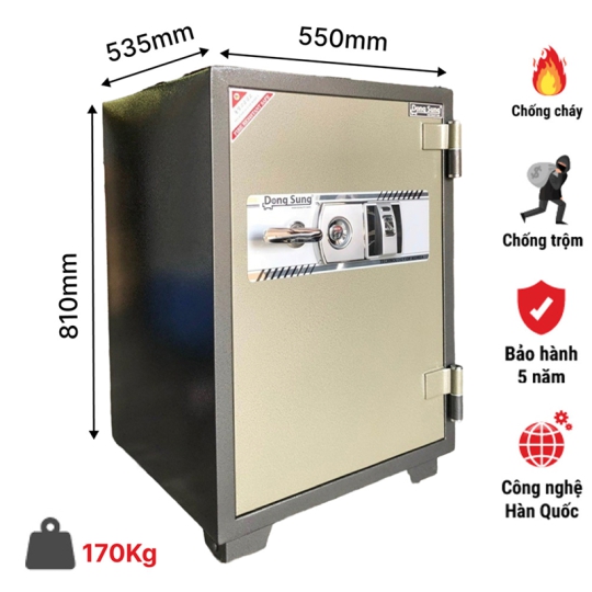 Két sắt DS81VT khóa vân tay 