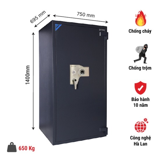Két sắt tiệm vàng siêu cường US140 khóa cơ chống cháy chống trộm an toàn tuyệt đối