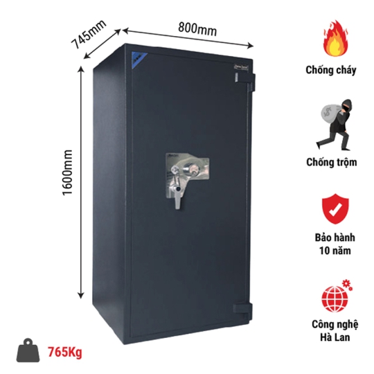 Két sắt Siêu cường Cao cấp Xuất khẩu US160 Đạt chuẩn Châu Âu 