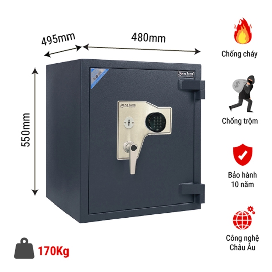 Két sắt siêu cường US55 khóa vân tay 