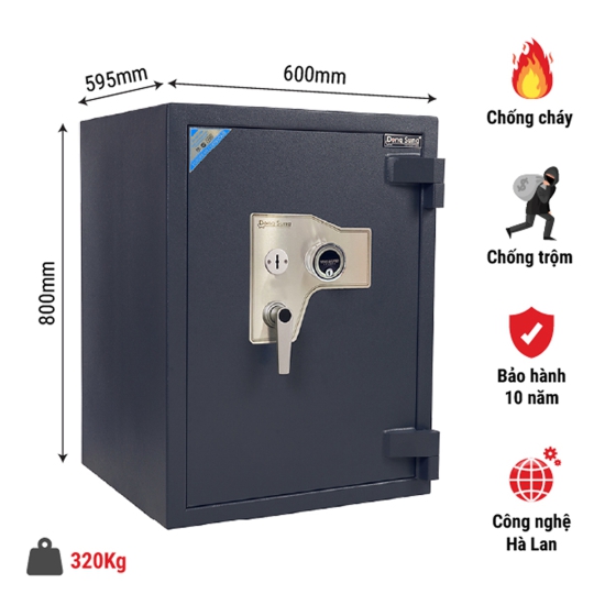 Két sắt siêu cường US80 khóa cơ chống cháy chống trộm an toàn tuyệt đối