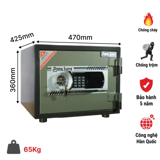 Két sắt Dong Sung DS36E khóa điện tử 