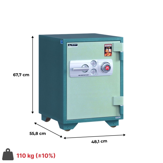 Két Sắt Hòa Phát KS110K2C1  khóa cơ bảo mật 