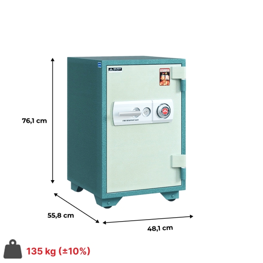 Két sắt Hòa Phát KS135K1C1 khóa cơ bảo mật 