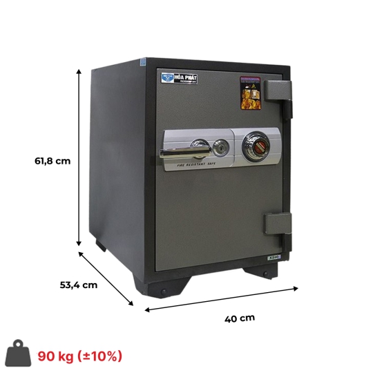 Két sắt Hòa Phát chống cháy KS90K1C1: Giải pháp bảo vệ tài sản an toàn