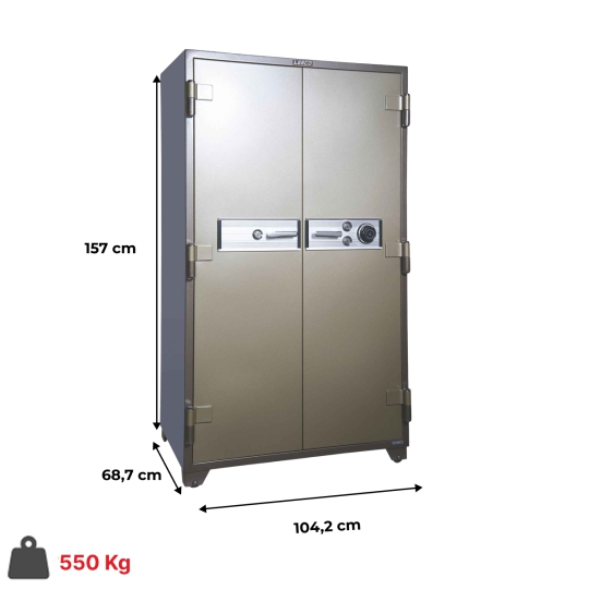Két sắt 2 cửa nhập khẩu LEECO 2D-202 