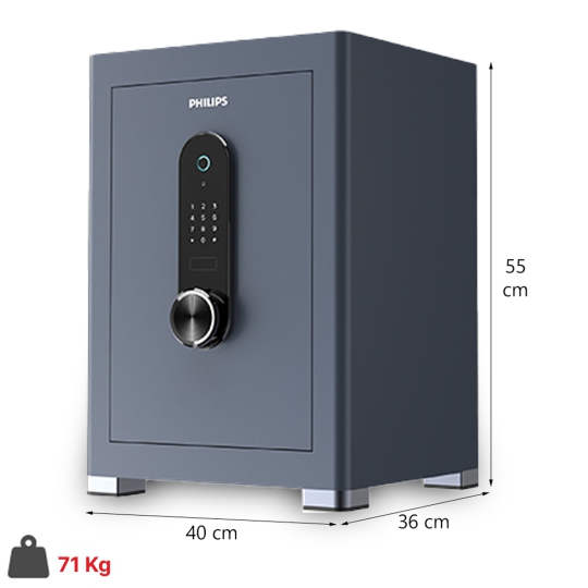 Két sắt nhập khẩu Philips SBX601-5B0 vân tay điện tử