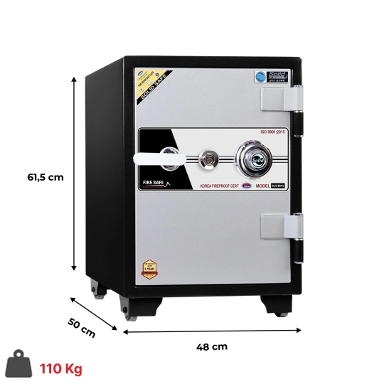 Két Sắt Solid Safe SLS-61, 110kg ,Khóa Hàn Quốc Chính Hãng